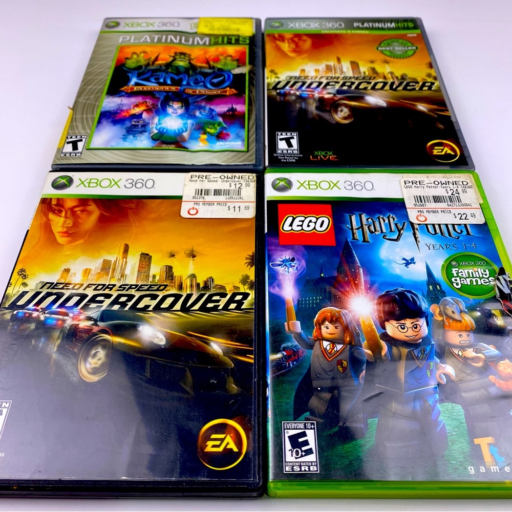 XBOX 360 4 Game Bundle 2 Need For Speed Harry Potter Kameo Platinum Hits Gaming